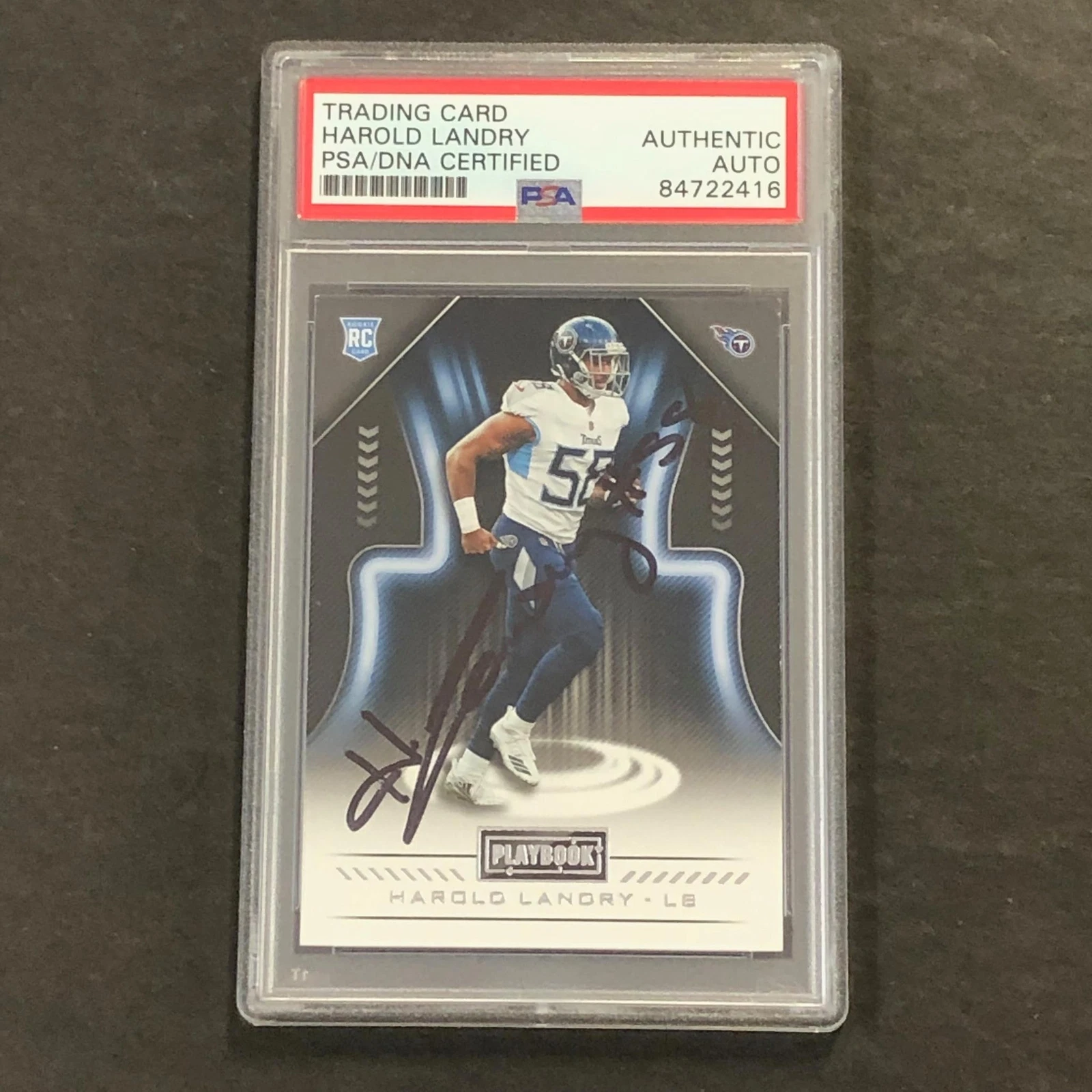 2018 Panini Playbook #126 Harold Landry Signed Card PSA Slabbed Titans