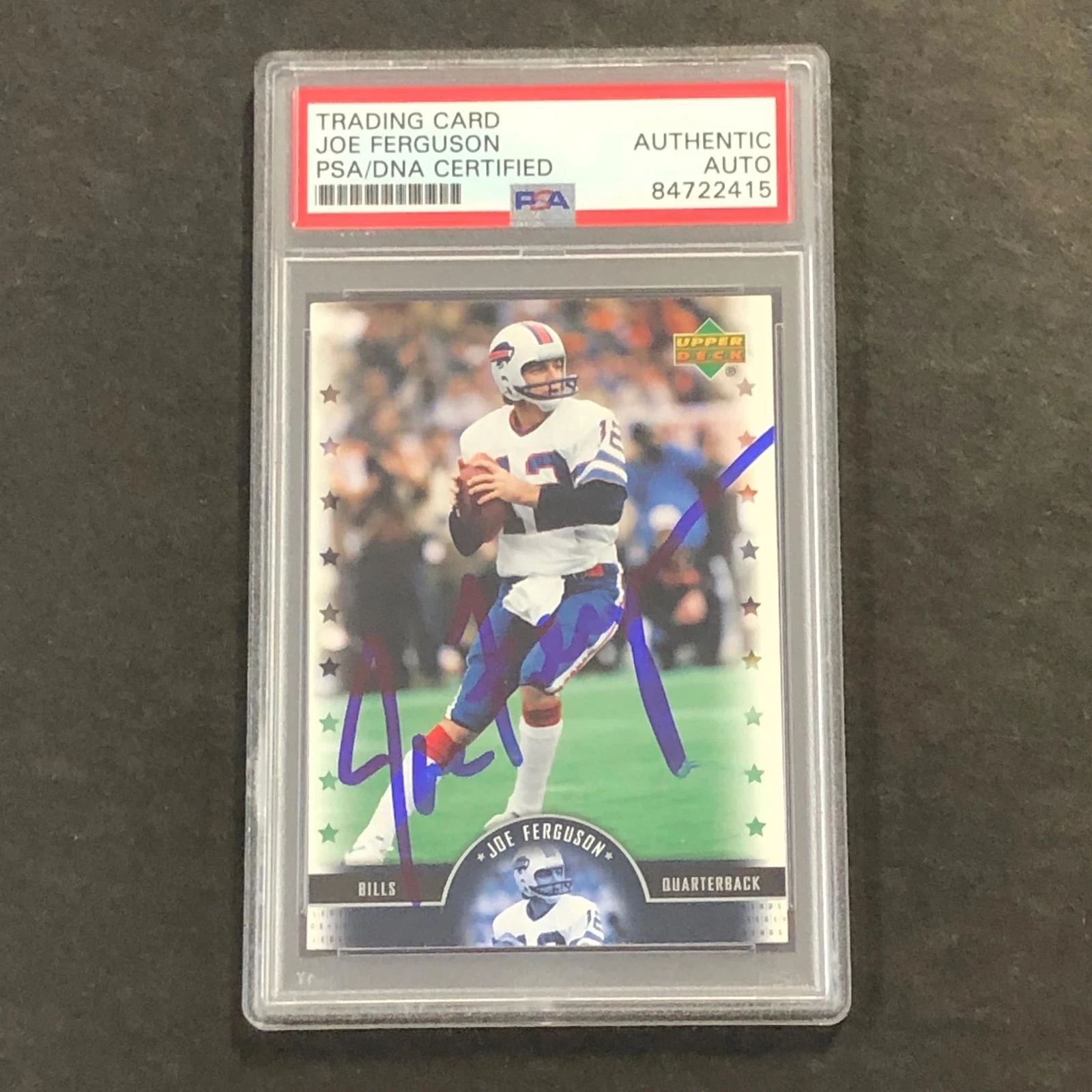 2005 NFL Football Upper Deck #9 Joe Ferguson Signed Card AUTO PSA/DNA Bills