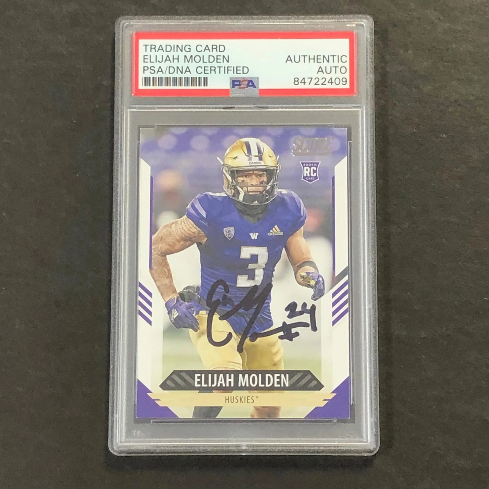 2021 Panini Score #343 Elijah Molden Signed Card AUTO PSA Slabbed
