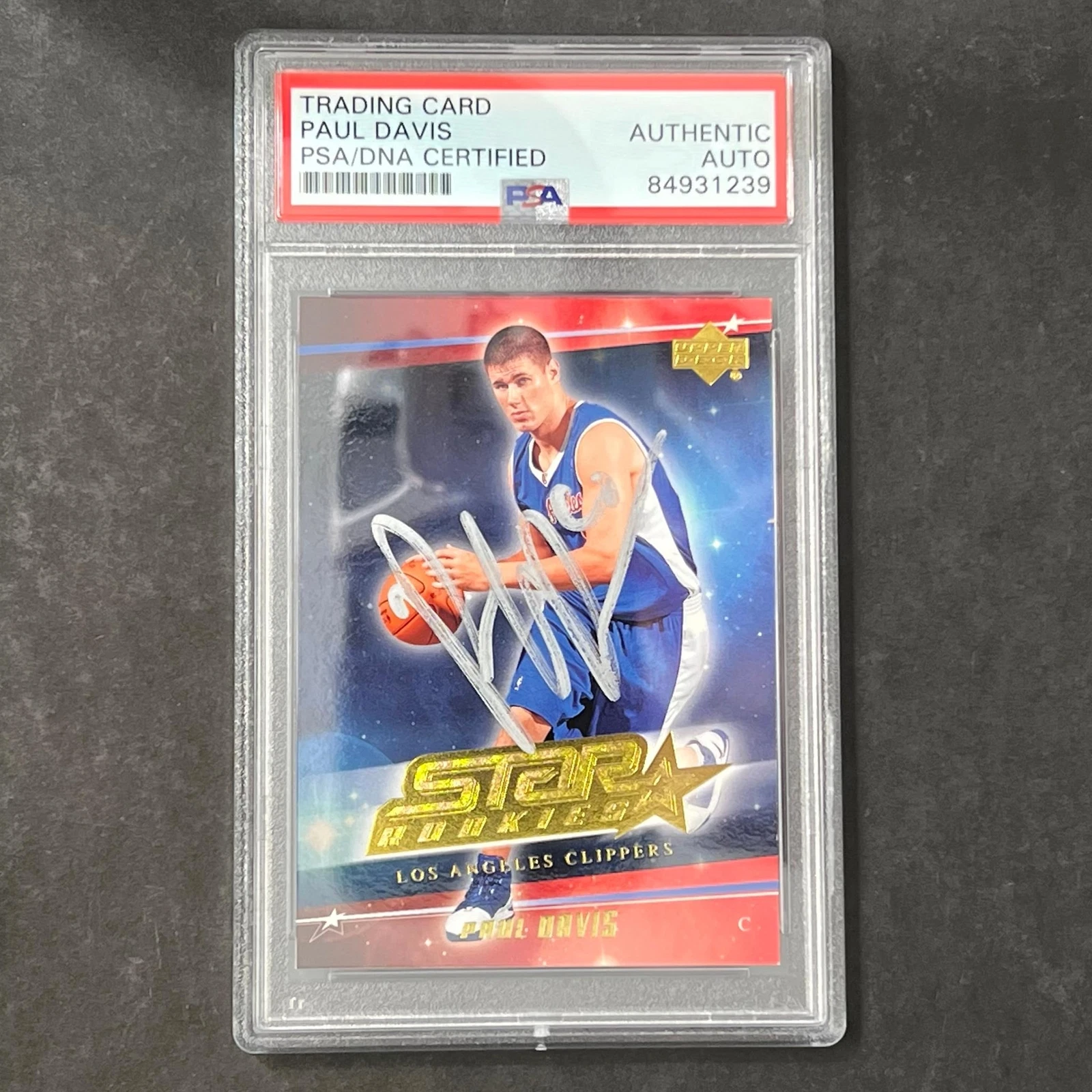 2006-07 Upper Deck Basketball #232 Paul Davis Signed Card PSA Slabbed Clippers