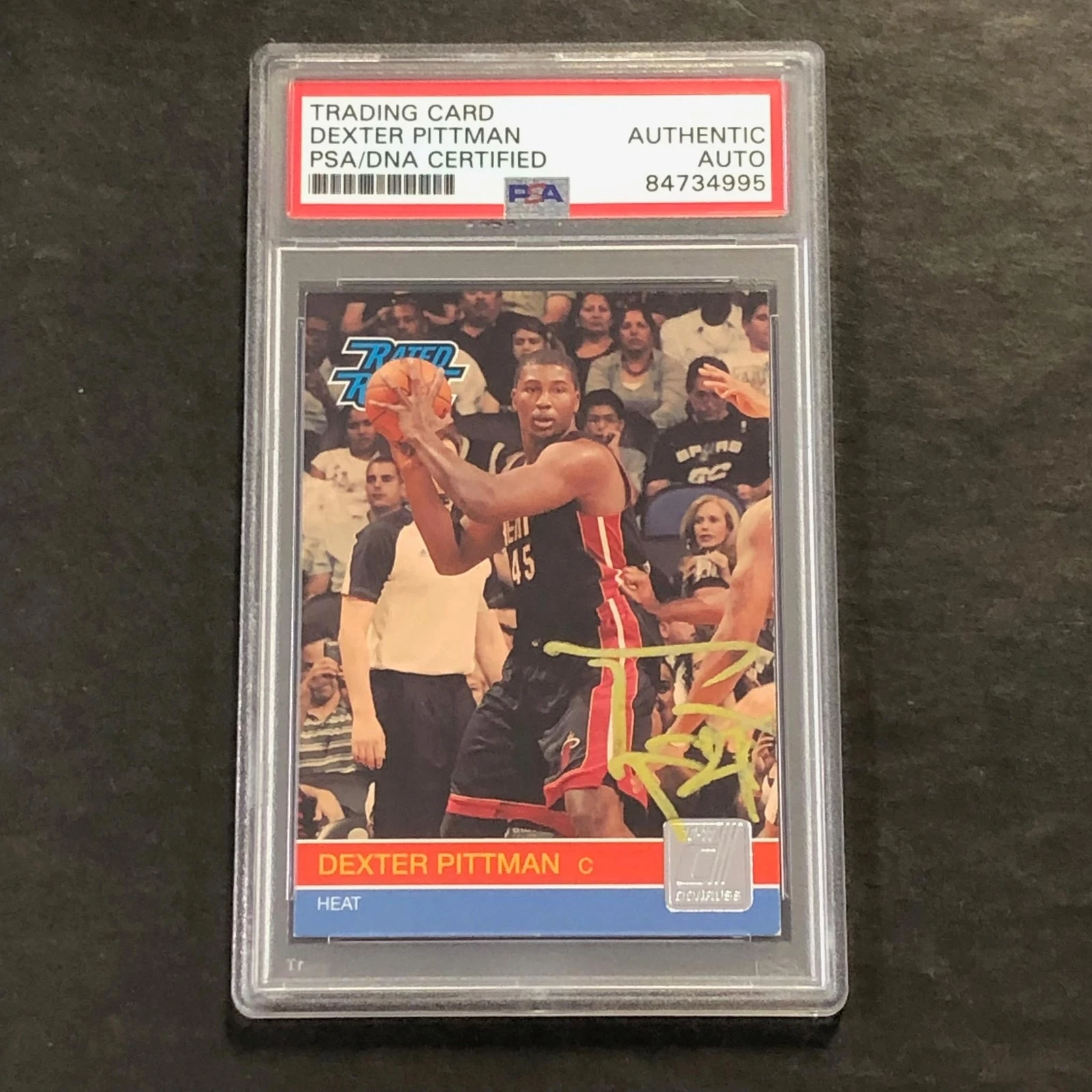 2010-11 Panini Donruss #258 Dexter Pittman Signed Card AUTO PSA Slabbed Heat