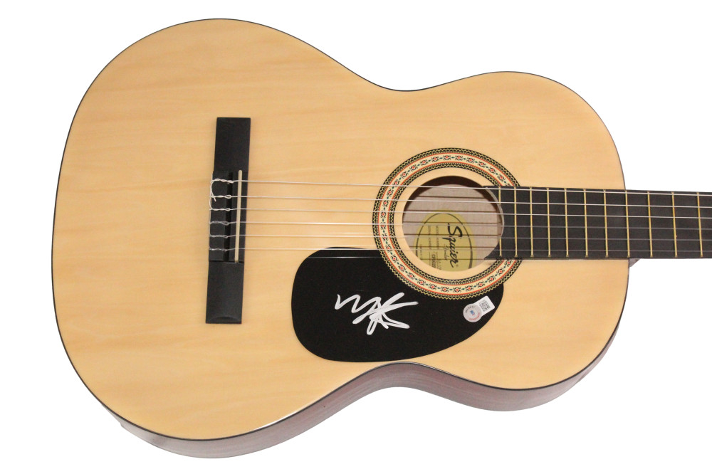 Damiano David Signed Autograph Fender Acoustic Guitar - Maneskin w/ Beckett COA