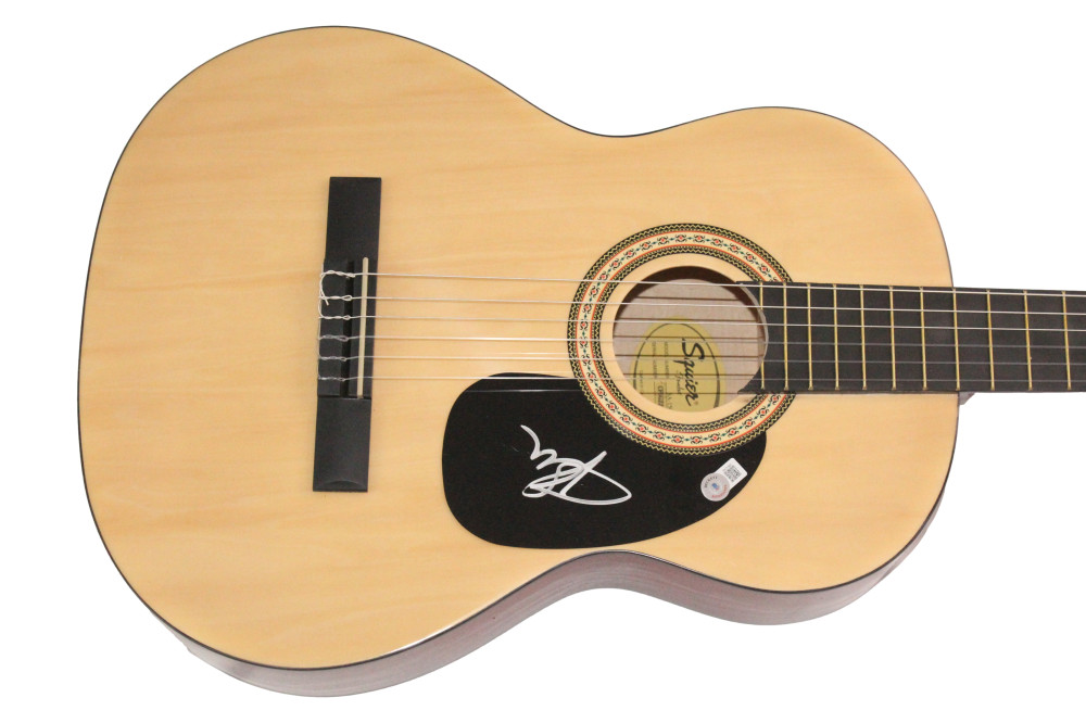 Damiano David Maneskin Signed Autograph Fender Acoustic Guitar - Beckett COA
