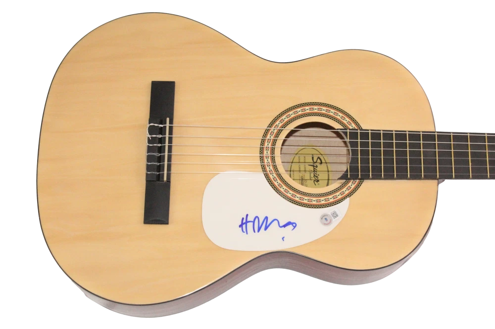 Composer Hans Zimmer Signed Autograph Fender Acoustic Guitar w/ Beckett COA
