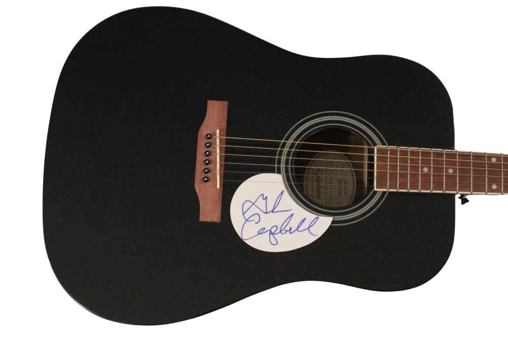 Glen Campbell Signed Autograph Gibson Epiphone Guitar  Rhinestone Cowboy JSA COA