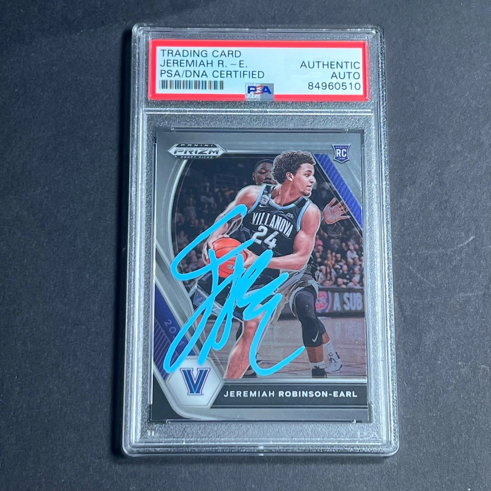 2020 Panini Prizm Draft #43 Jeremiah Robinson-Earl Signed Card AUTO PSA Slabbed