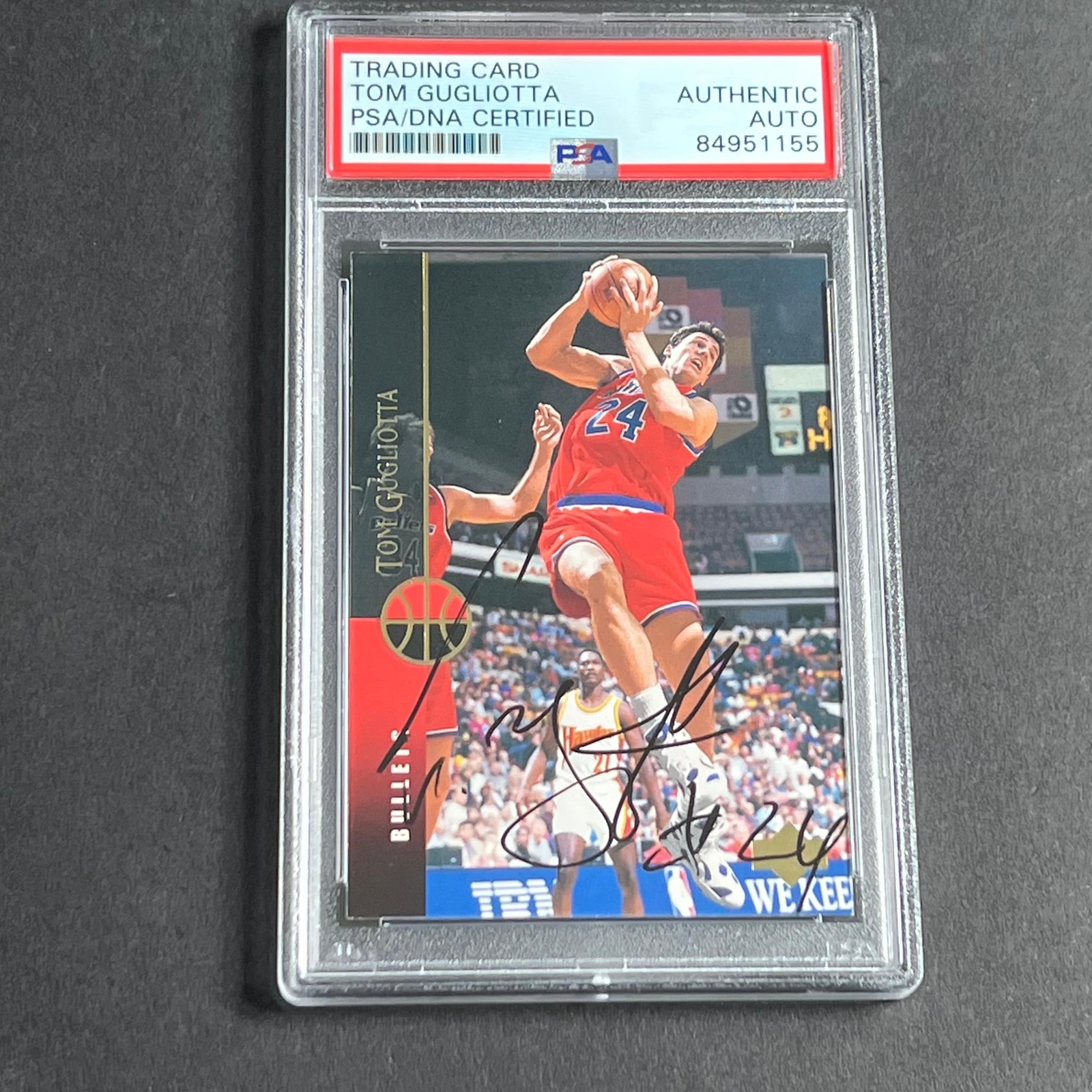 1993-94 Upper Deck #44 Tom Gugliotta Signed AUTO PSA Slabbed Suns