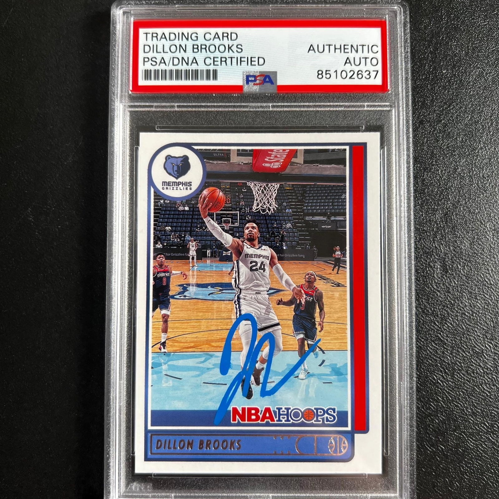 2021-22 Panini Hoops #142 Dillon Brooks Signed Card AUTO PSA Slabbed Grizzlies