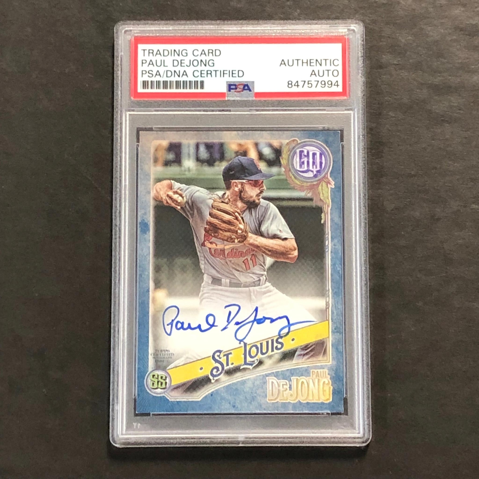 2018 Topps Gypsy Queen #GQA-PD Paul DeJong Signed Card AUTO PSA Slabbed Cardinal
