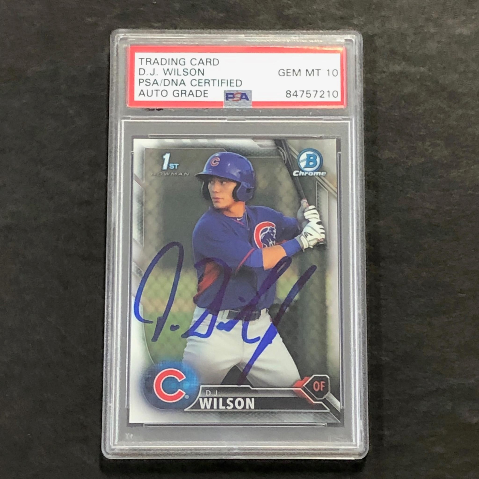 2016 Topps Bowman Chrome #BCP-170 D.J. Wilson Signed Card AUTO 10 PSA/DNA Slabbe