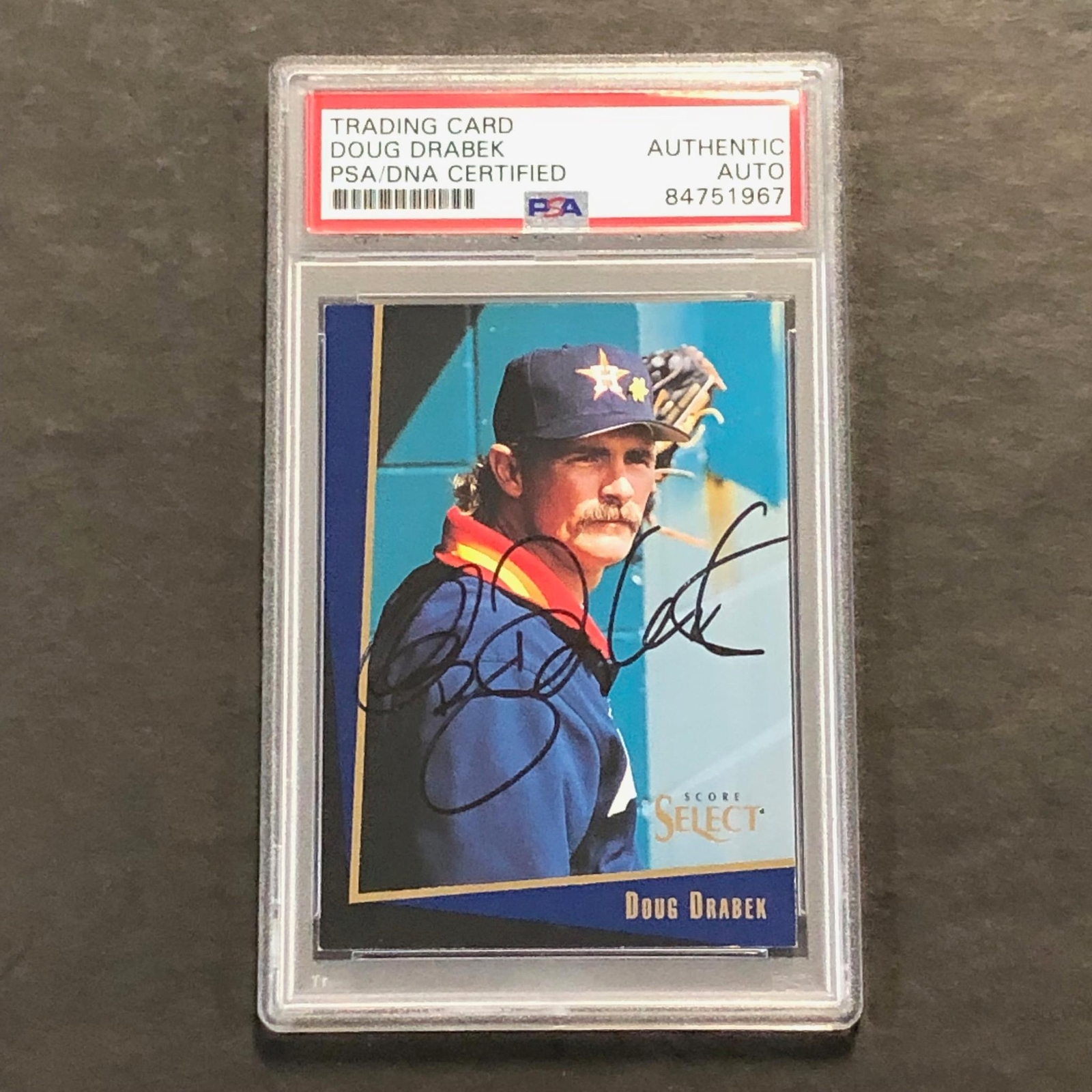 1993 Score Select #97T Doug Drabek Signed Card PSA Slabbed Auto Astros