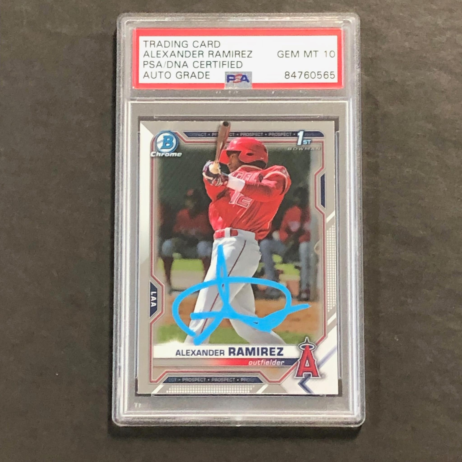 2021 Bowman Chrome #BCP-145 Alexander Ramirez Signed Card Auto 10 PSA Slabbed An