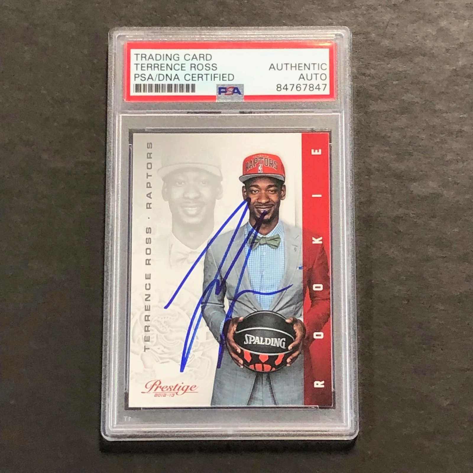 2012-13 Panini Prestige #205 Terrence Ross Signed Card PSA Slabbed Raptors