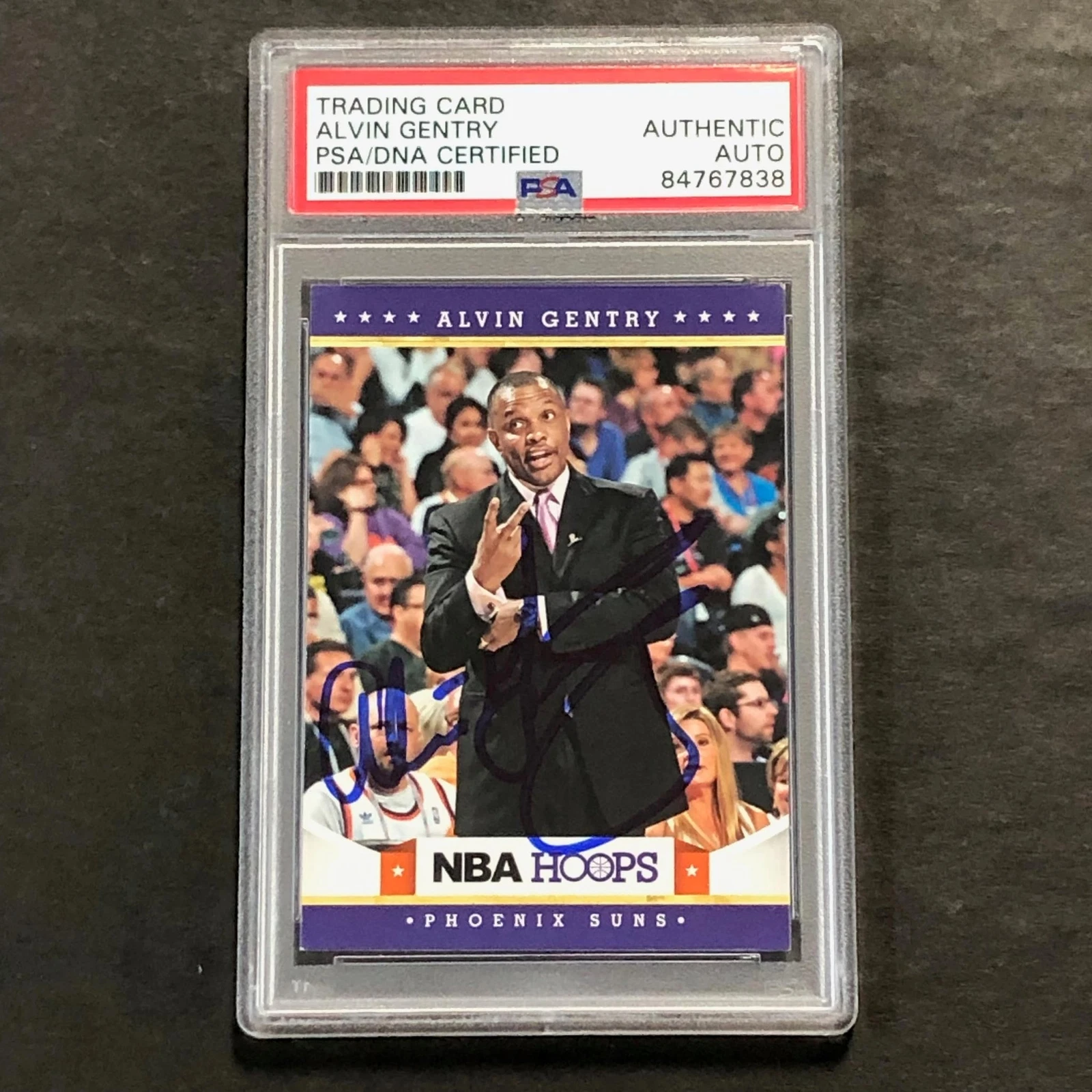 2012-13 NBA Hoops #210 Alvin Gentry Signed Card AUTO PSA Slabbed Suns