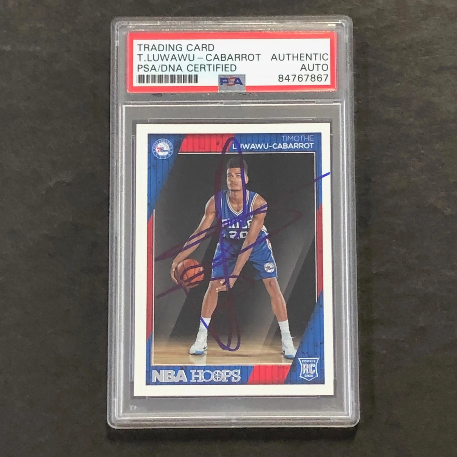 2016-17 NBA Hoops #280 Timothe Luwawu-Cabarrot Signed Card AUTO PSA Slabbed RC 7