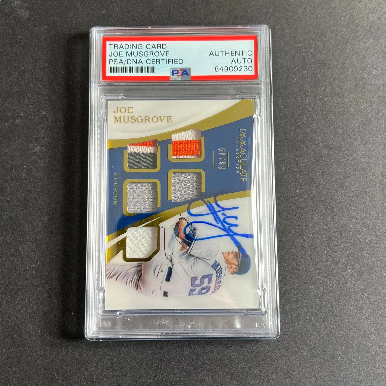 2017 Panini Immaculate Collection #IM-JM Joe Musgrove Signed Card PSA Slabbed Au