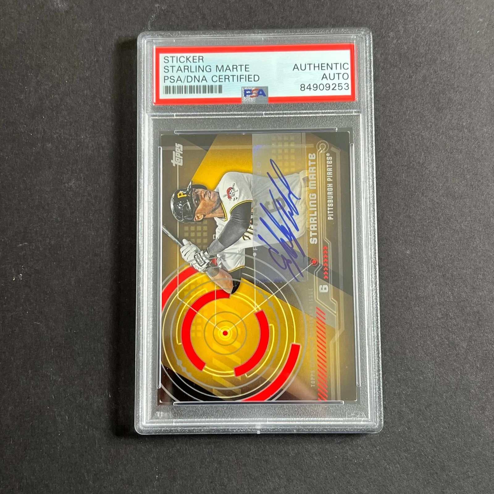 2014 Topps Trajectory #TA-SM Starling Marte Signed Card PSA Slabbed Auto Pirates