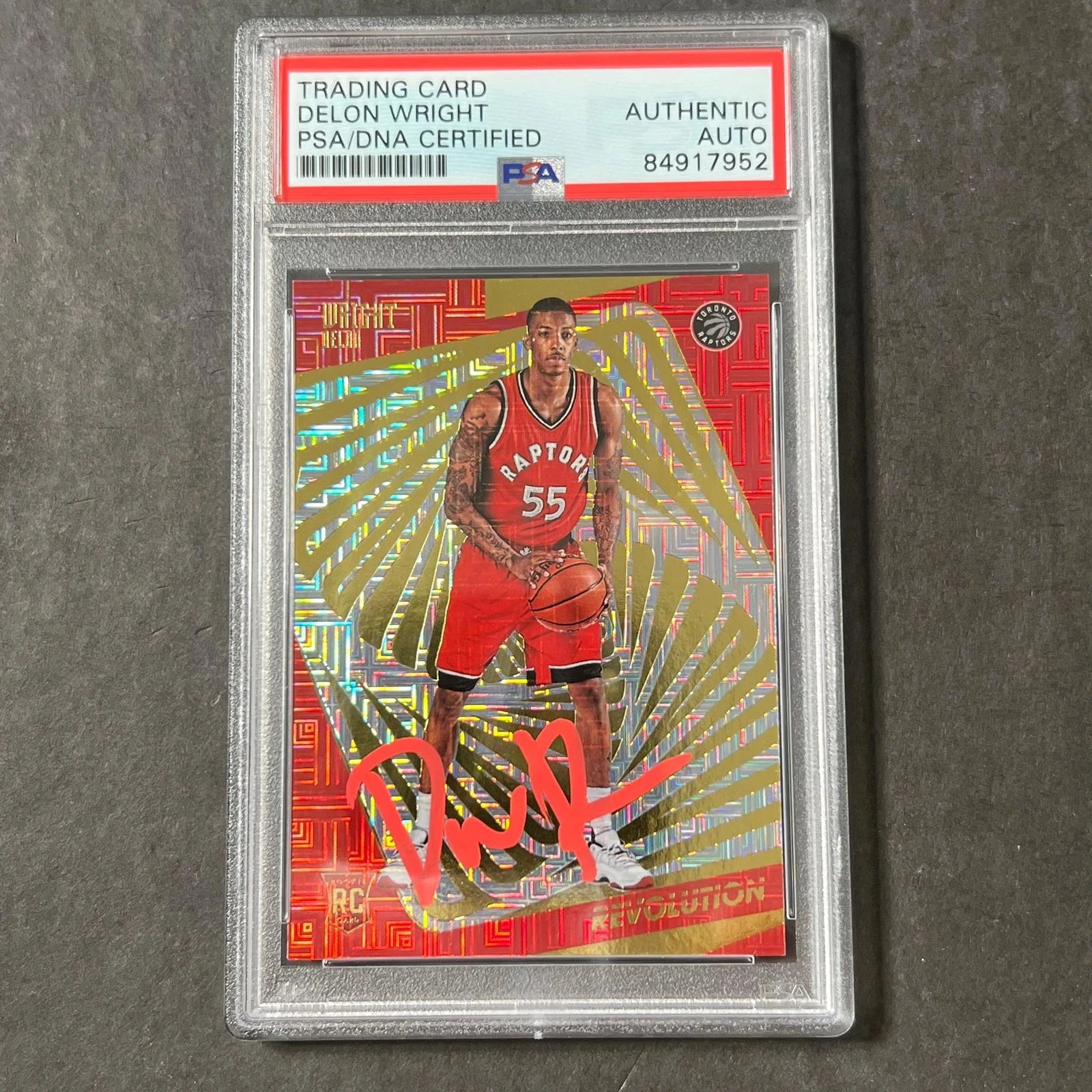 2015-16 Panini Revolution #146 Delon Wright Signed Card AUTO PSA Slabbed RC Rapt