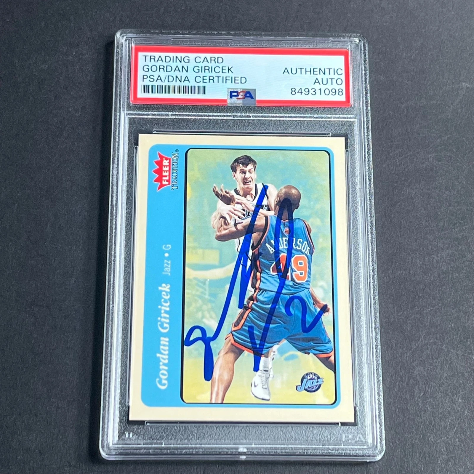 2004-05 Fleer #202 Gordan Giricek Signed Card AUTO PSA Slabbed Jazz