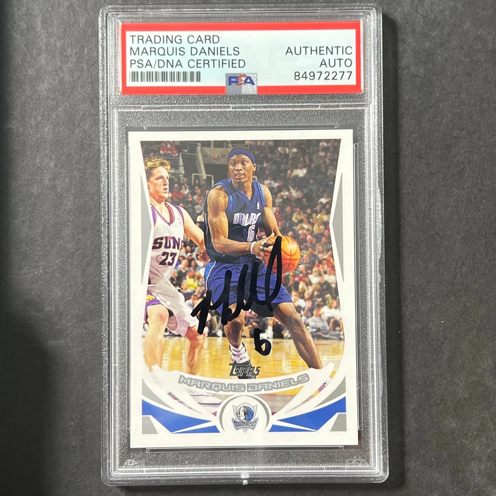 2004-05 Topps #92 Marquis Daniels Signed Card PSA Slabbed Mavericks