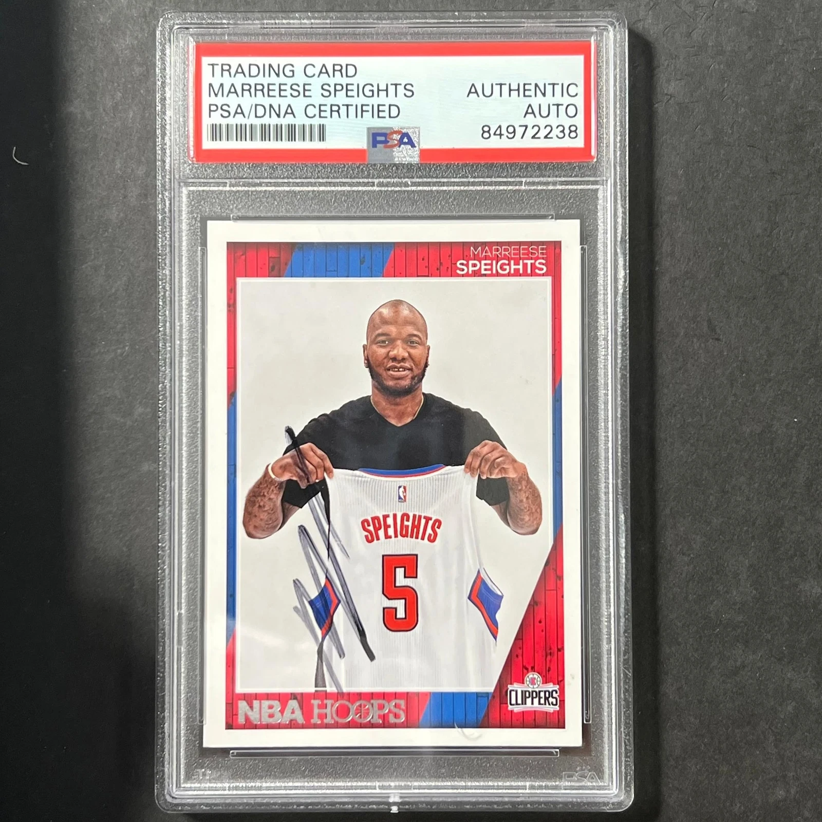 2016-17 Panini Hoops #253 Marreese Speights Signed Card AUTO PSA Slabbed Clipper