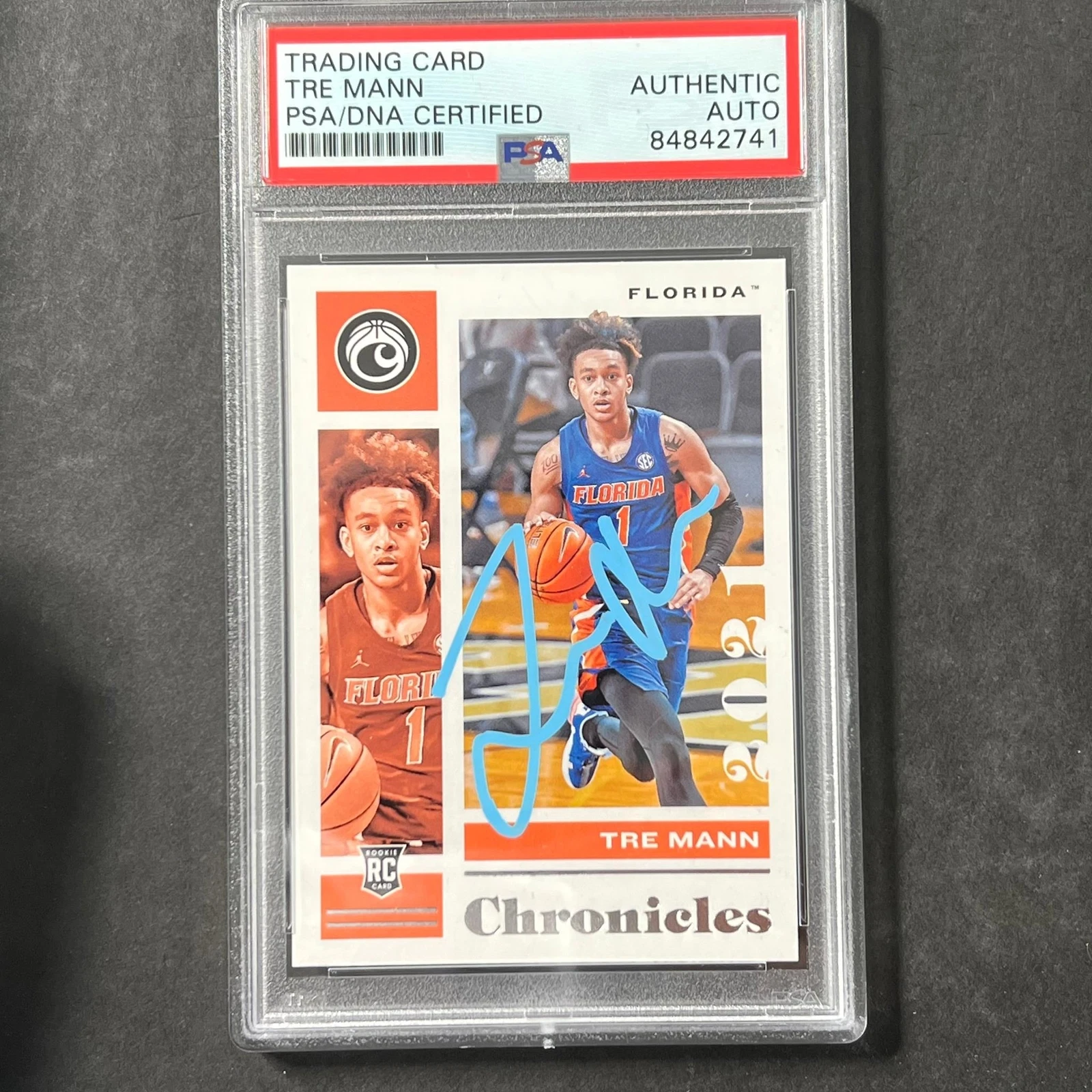 2021 Panini Chronicles Draft Picks #21 Tre Mann Signed AUTO PSA Slabbed Florida