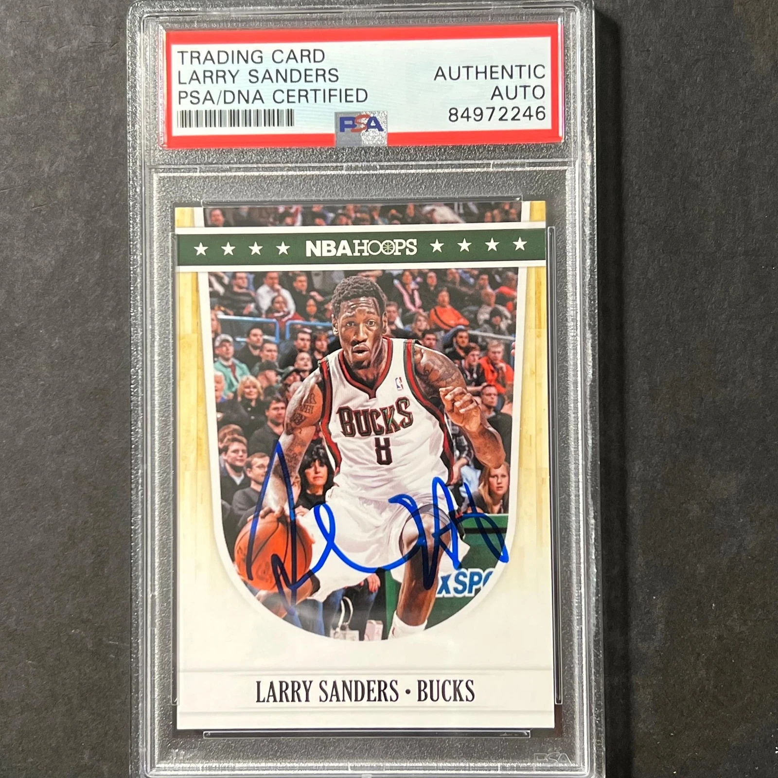 2011-12 Panini NBA Hoops #130 Larry Sanders Signed Card AUTO PSA/DNA Slabbed Buc