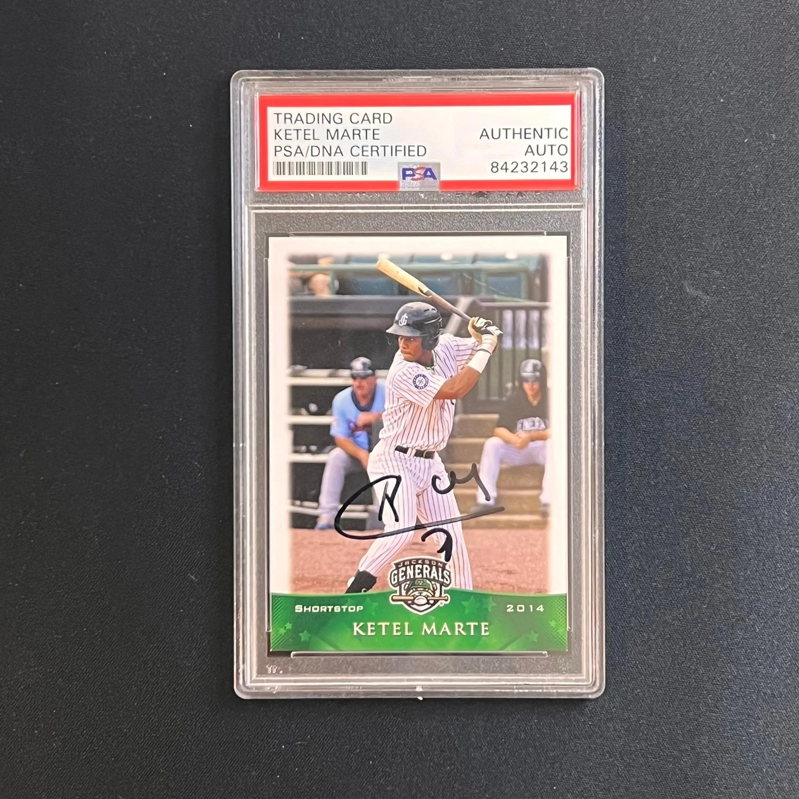 2014 signed Ketel Marte card PSA/DNA Seattle Mariners Autographed Jackson Genera