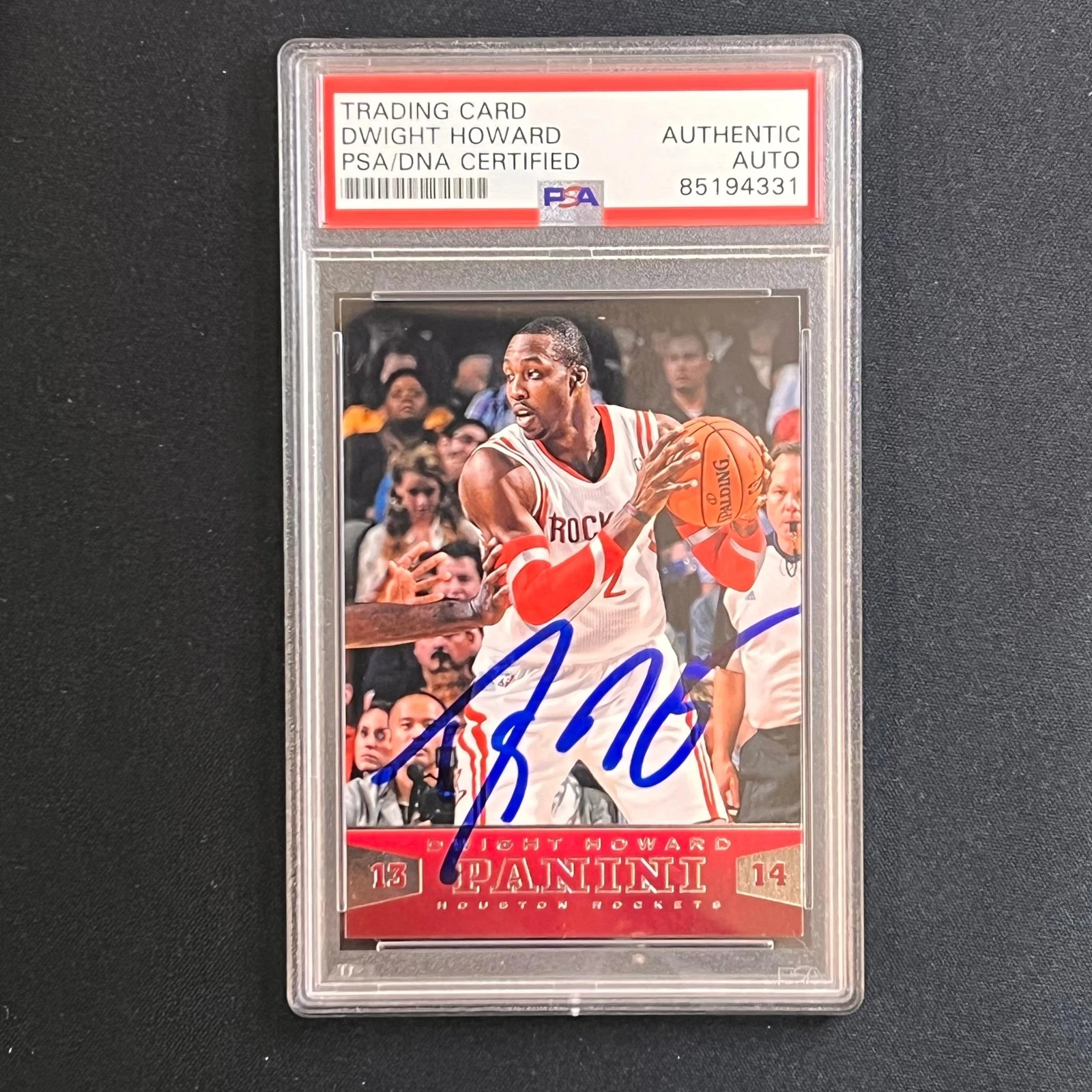 2013-14 Panini #6 Dwight Howard Signed Card AUTO PSA/DNA Slabbed Rockets