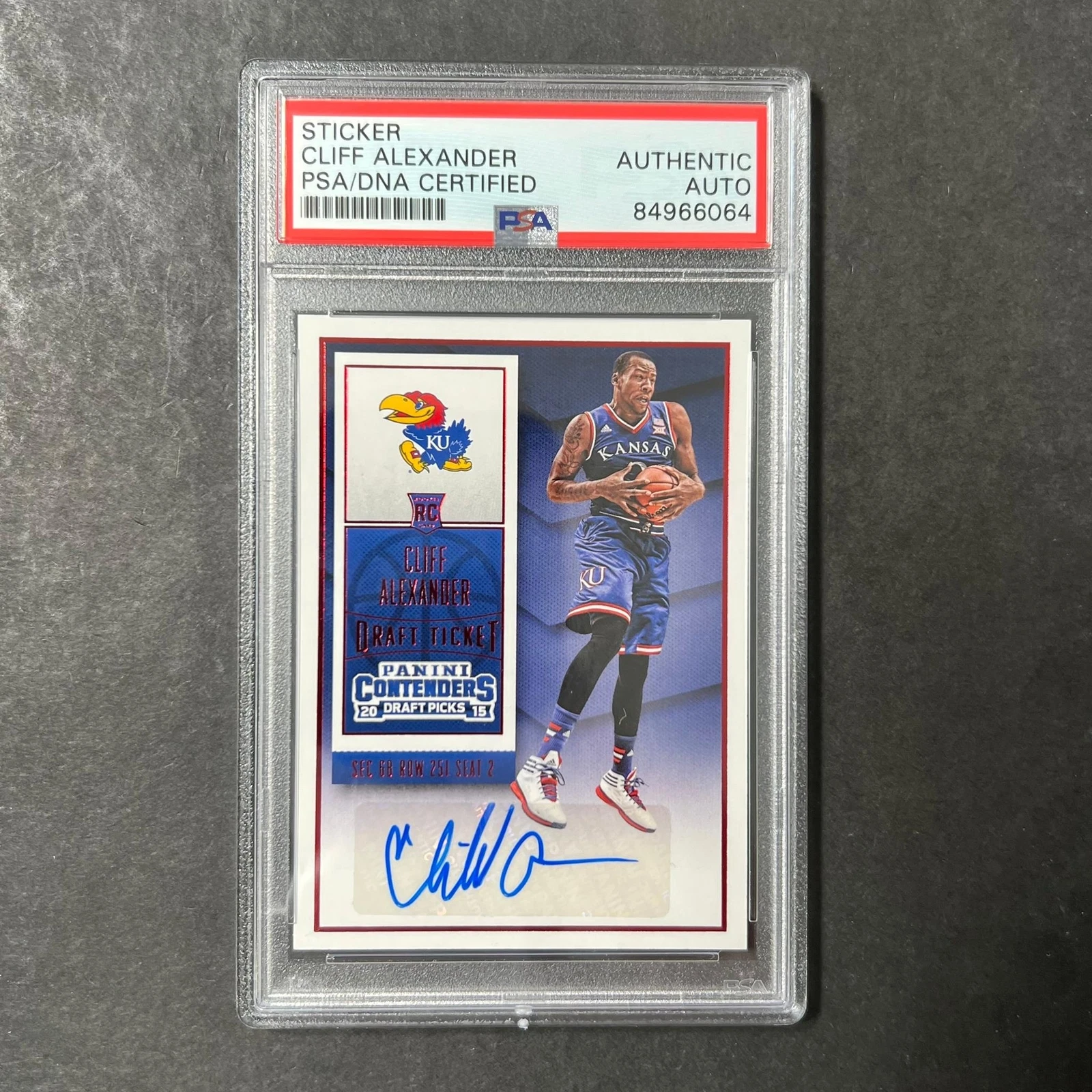 2015 Panini Contenders Draft Picks #111 Cliff Alexander Signed Card AUTO PSA Sla
