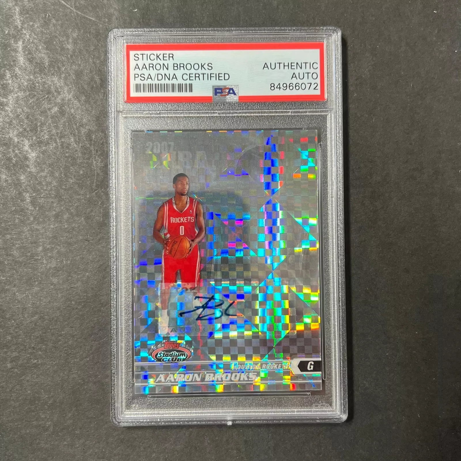 2007-08 Topps Stadium Club #126 Aaron Brooks Signed Card AUTO PSA/DNA Slabbed Ro