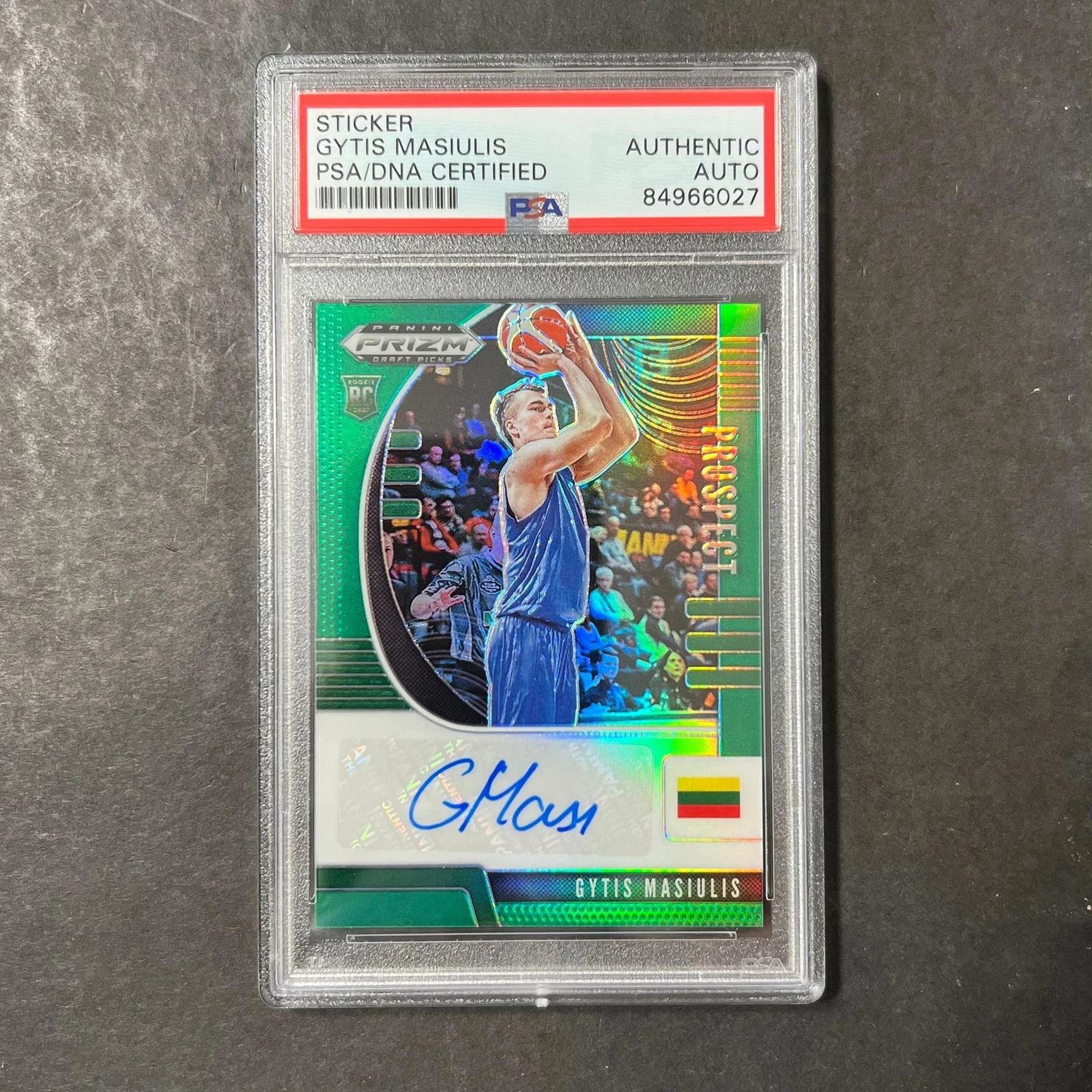 2020 Panini Prizm Draft Picks #PA-GM Gytis Masiulis Signed Card AUTO PSA Slabbed