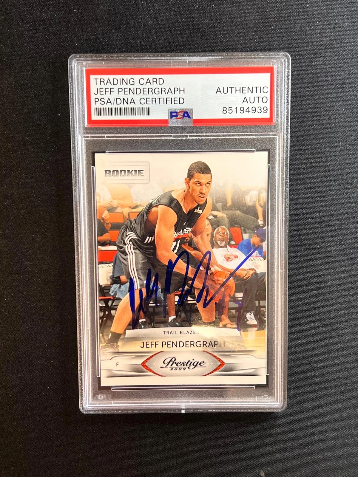 2009-10 PANINI PRESTIGE #181 JEFF PENDERGRAPH Signed Card AUTO PSA Slabbed RC Tr