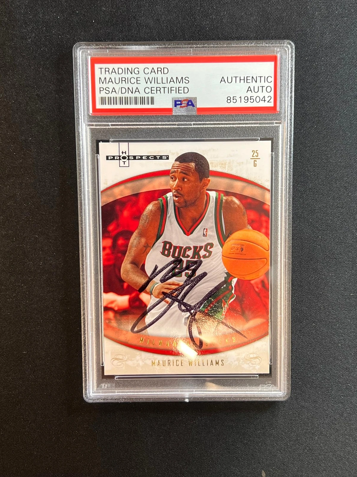 2007-08 Fleer Hot Prospects #44 Maurice Mo Williams Signed Card AUTO PSA Slabbed