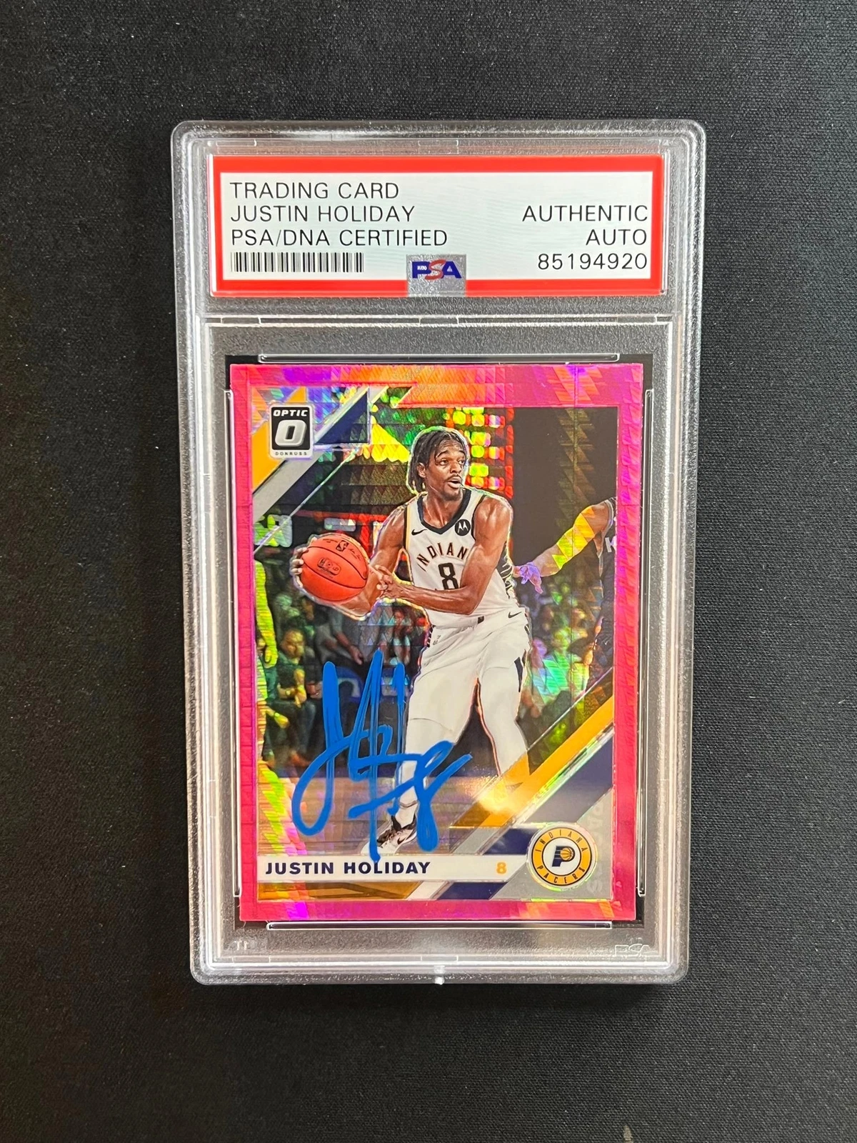 2019-20 Panini Donruss Optic #128 Justin Holiday Signed Card AUTO PSA Slabbed Bu