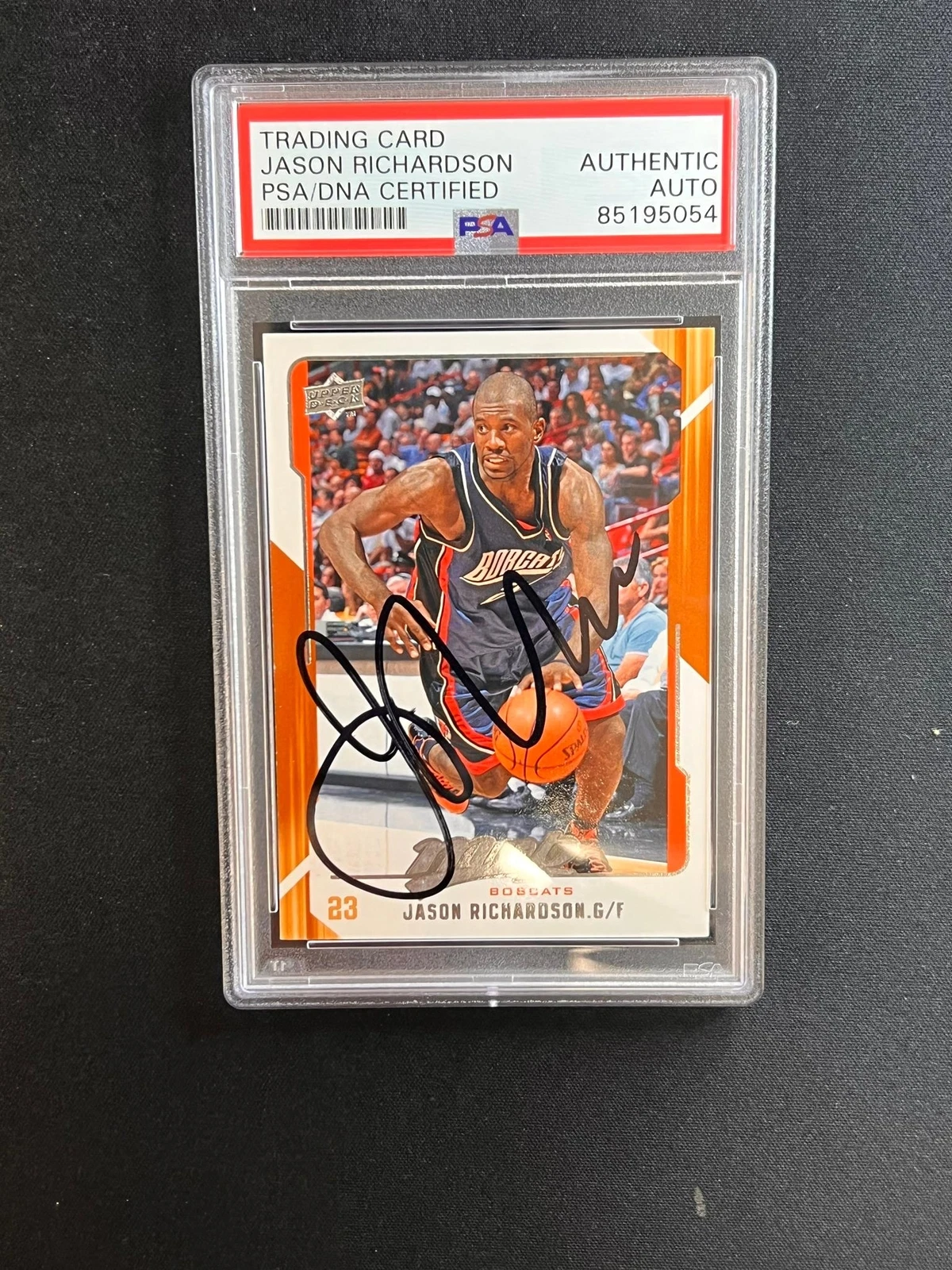 2008-09 Upper Deck Basketball #15 Jason Richardson Signed Card AUTO PSA Slabbed