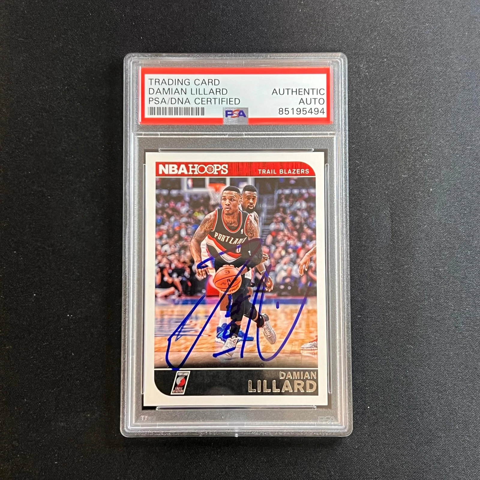 2014-15 Panini Hoops #36 Damian Lillard Signed AUTO PSA Slabbed Blazers