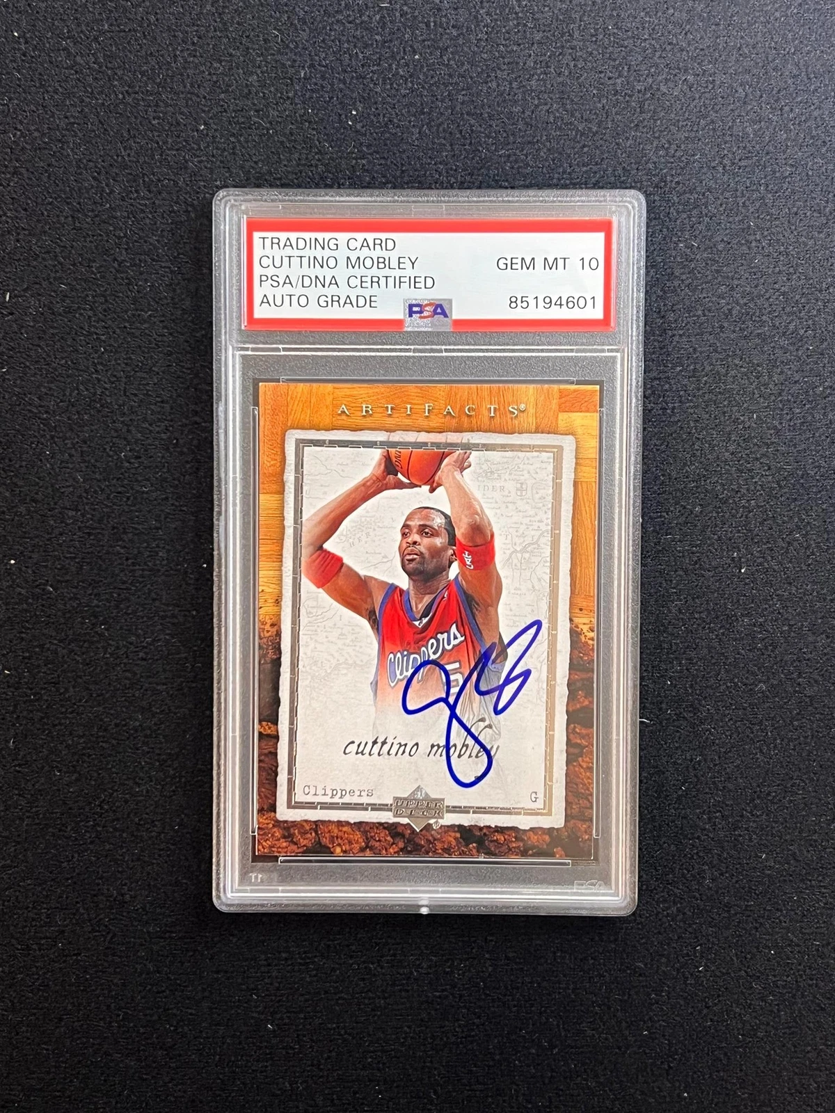 2007-08 Upper Deck NBA Artifacts #38 Cuttino Mobley Signed Card AUTO 10 PSA Slab