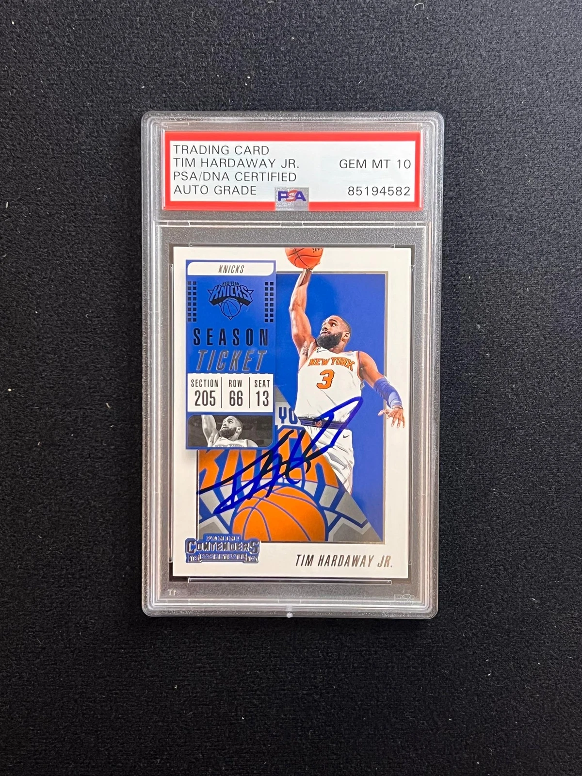 2018-19 Panini Contenders #33 Tim Hardaway Jr. Signed Card AUTO 10 PSA Slabbed K