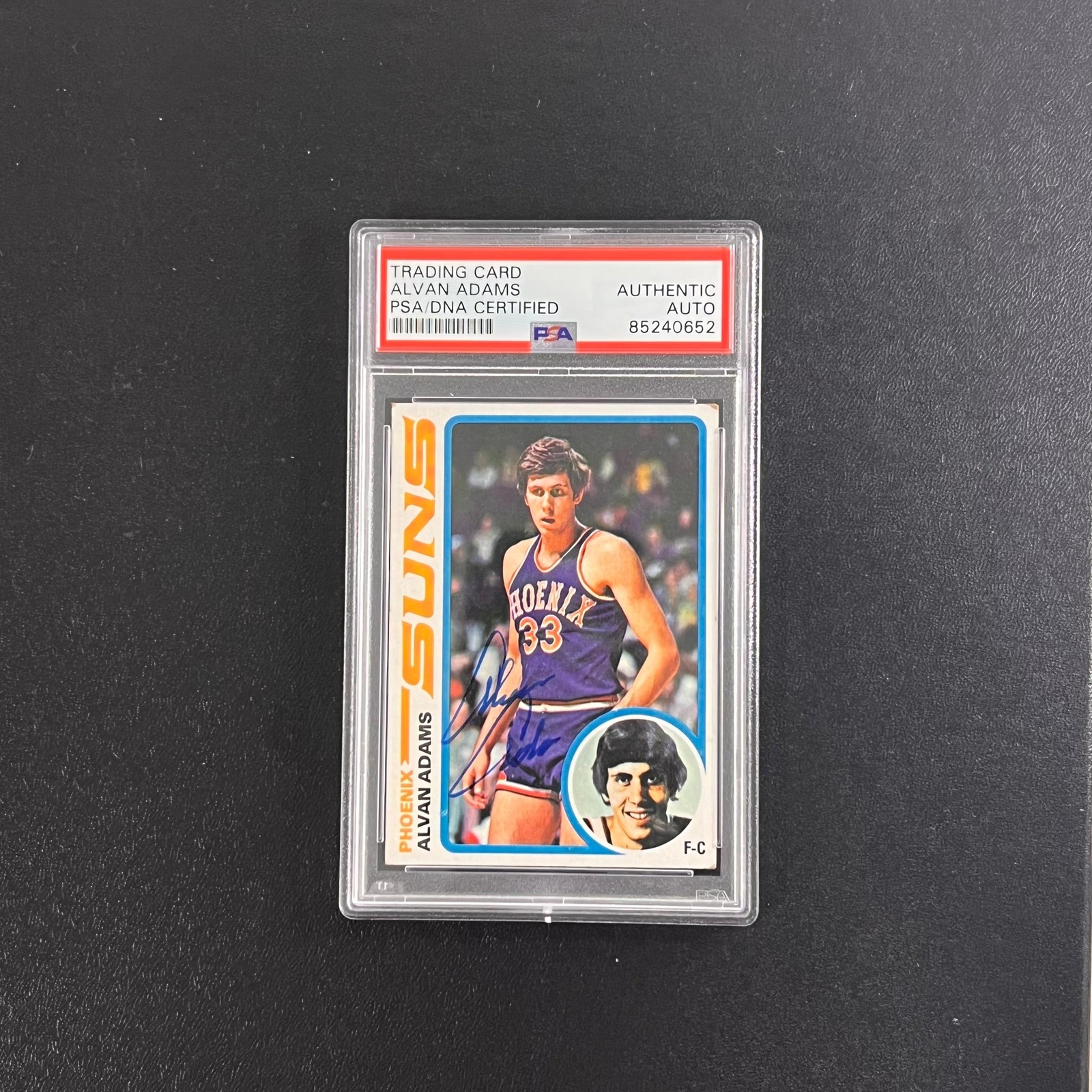 1978 TOPPS #77 ALVAN ADAMS SIGNED CARD AUTO PSA SLABBED SUNS COLLECTIBLE MEMORABILIA