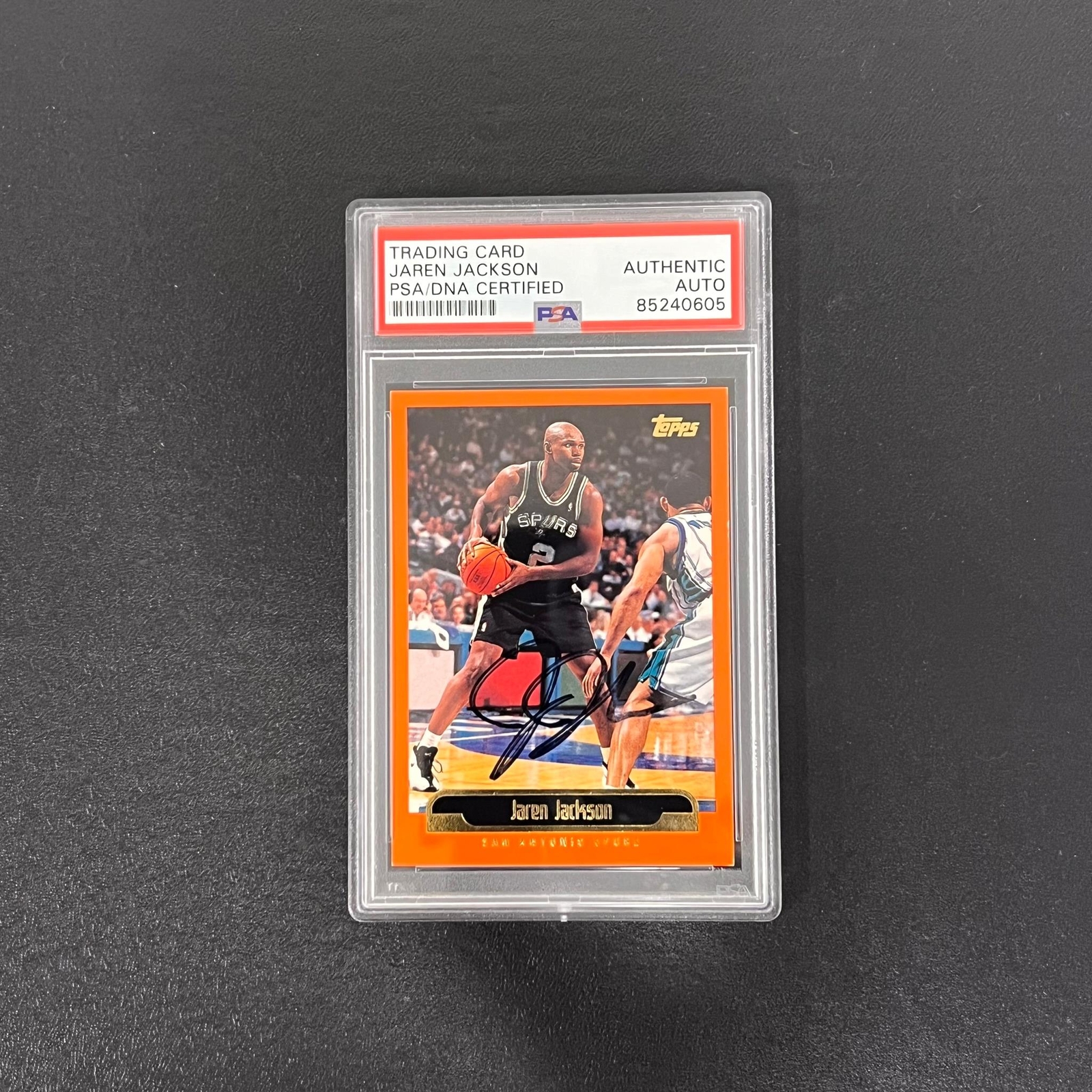1999-00 Topps #79 Jaren Jackson Signed Card AUTO PSA Slabbed Spurs