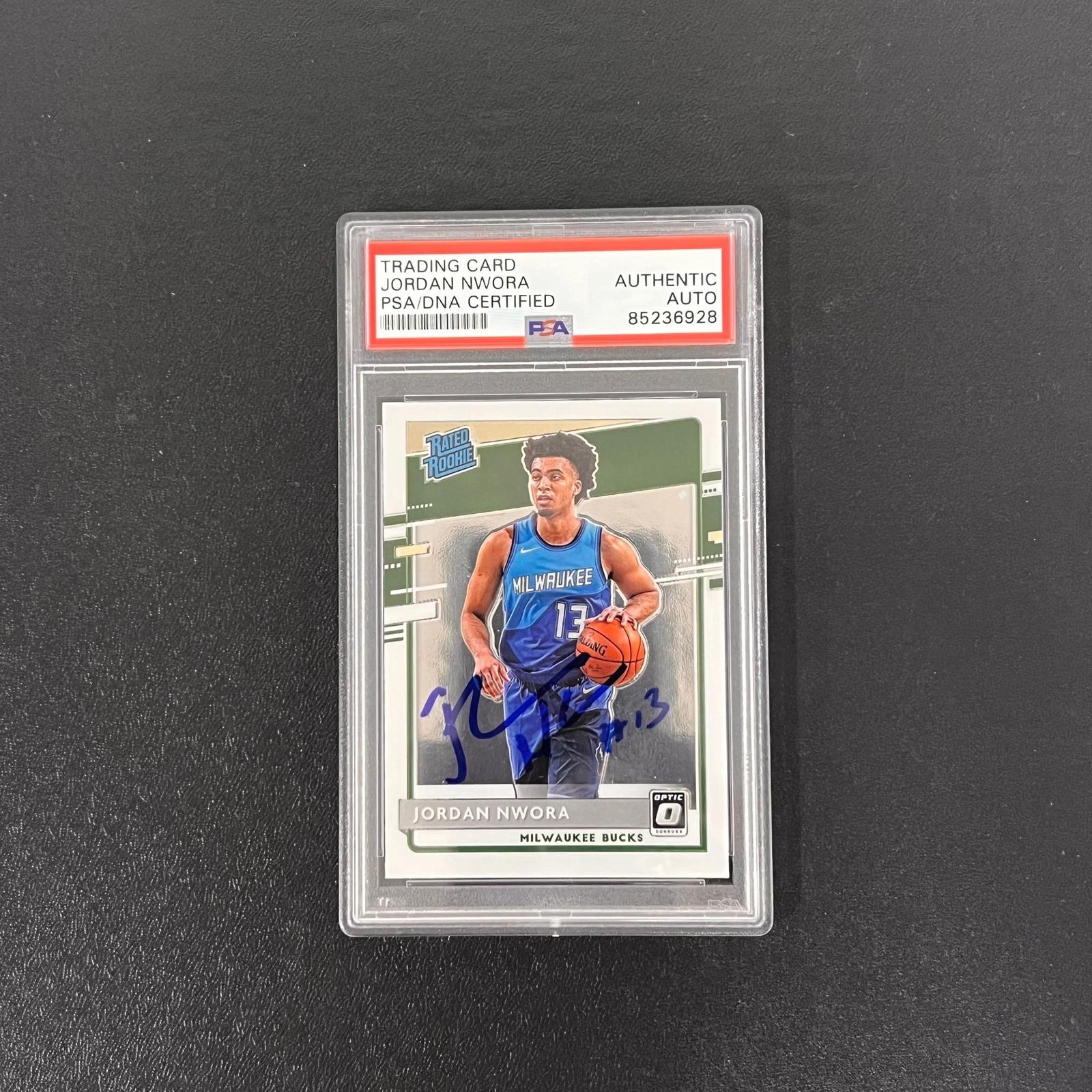 2021-22 Panini Donruss Optic #189 Jordan Nwora Signed Card AUTO PSA/DNA Slabbed