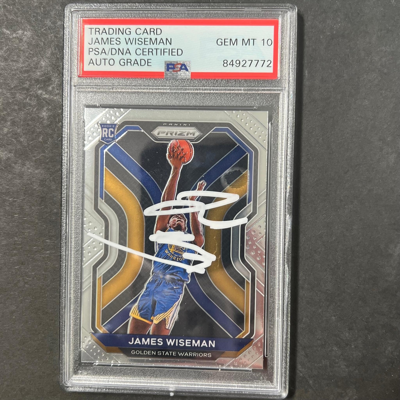 2020 PANINI PRIZM #268 JAMES WISEMAN Signed Card AUTO 10 PSA Slabbed RC Warriors