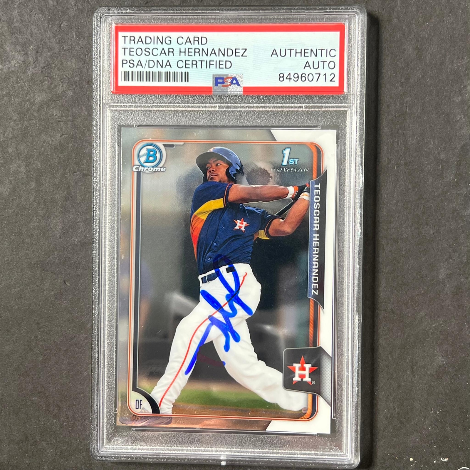 2015 Bowman Chrome Prospects #BCP30 Teoscar Hernandez Signed Card PSA Slabbed Au