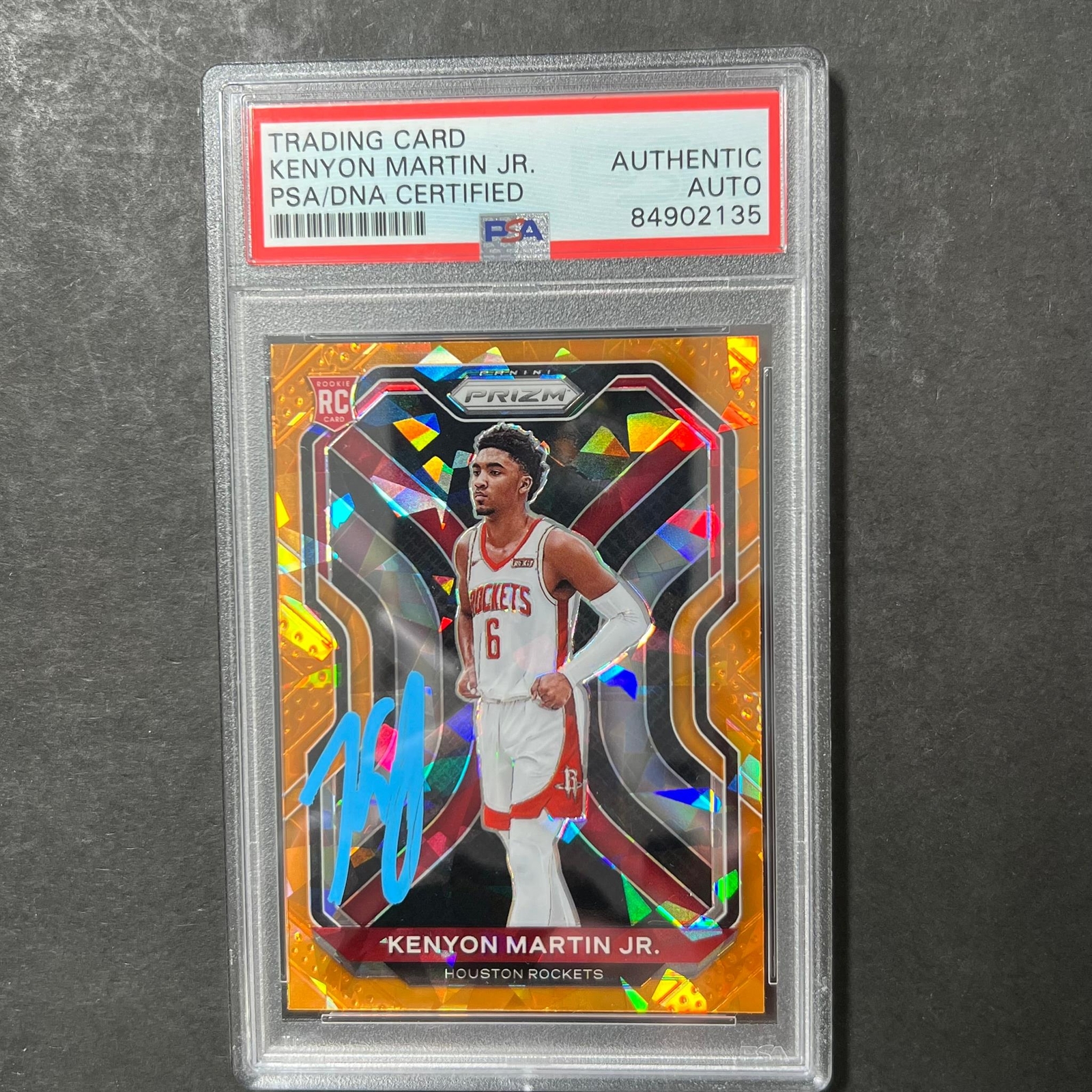 2020-21 Panini Prizm #265 Kenyon Martin Jr. Signed Card AUTO PSA Slabbed RC Rock