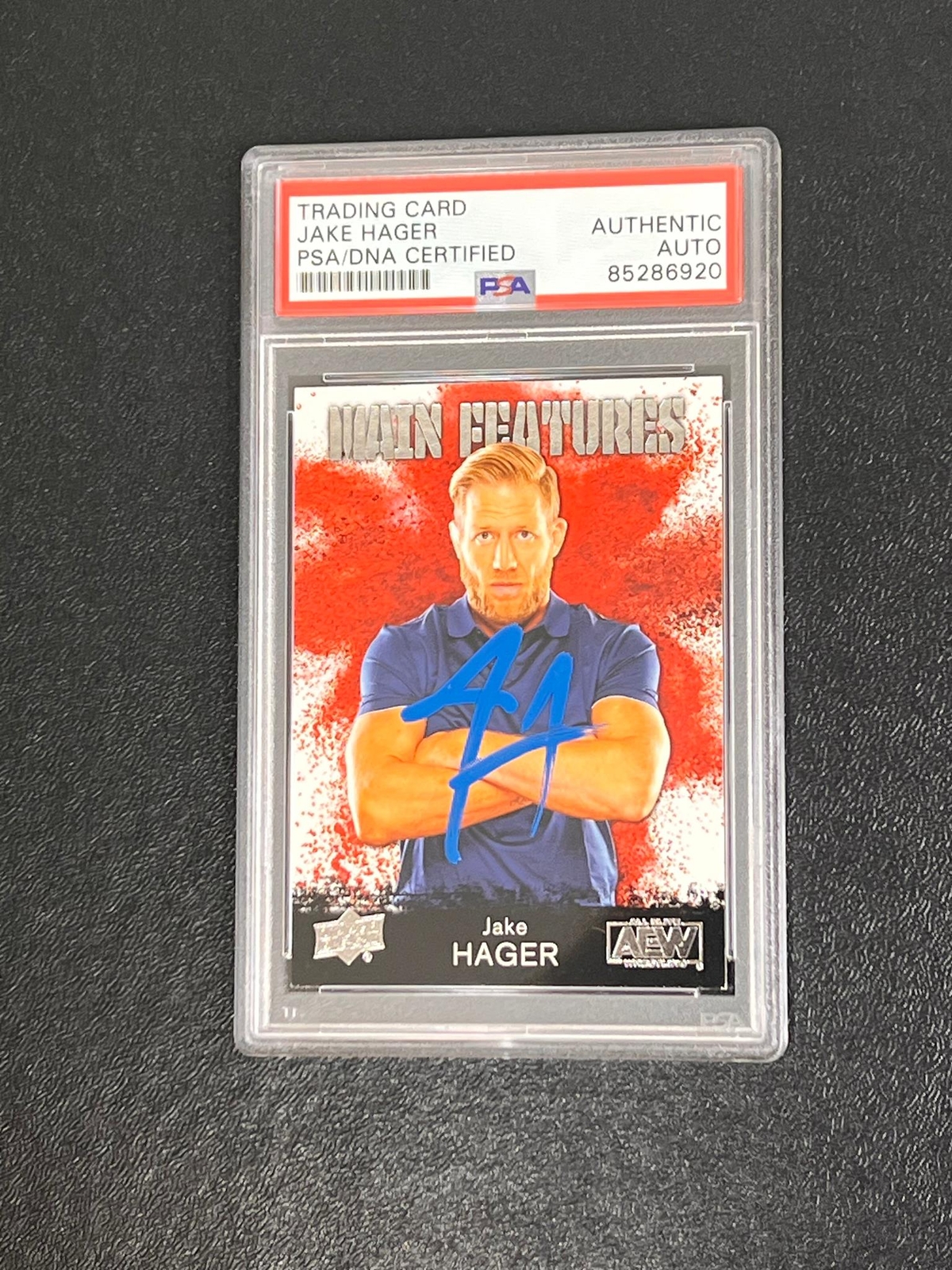 2021 Upper Deck AEW First Edition #MF-39 Jake Hager Signed Card AUTO PSA/DNA Sla