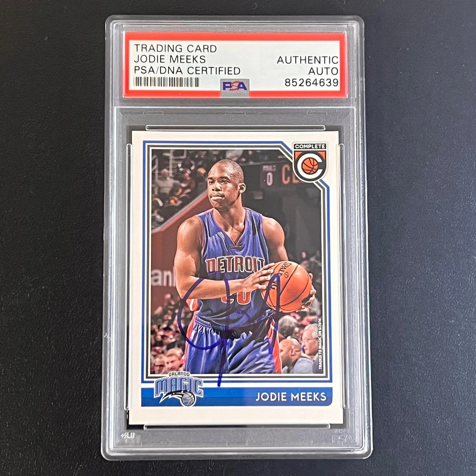 2016-17 Panini Complete #170 Jodie Meeks Signed Card AUTO PSA Slabbed Magic/Pist