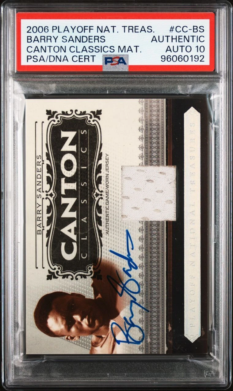 2006 Playoff National Treasures Canton Classics Materials #CC-BS Barry Sanders S