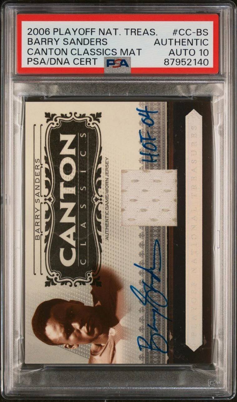 2006 Playoff National Treasures Canton Classics Materials #CC-BS Barry Sanders S