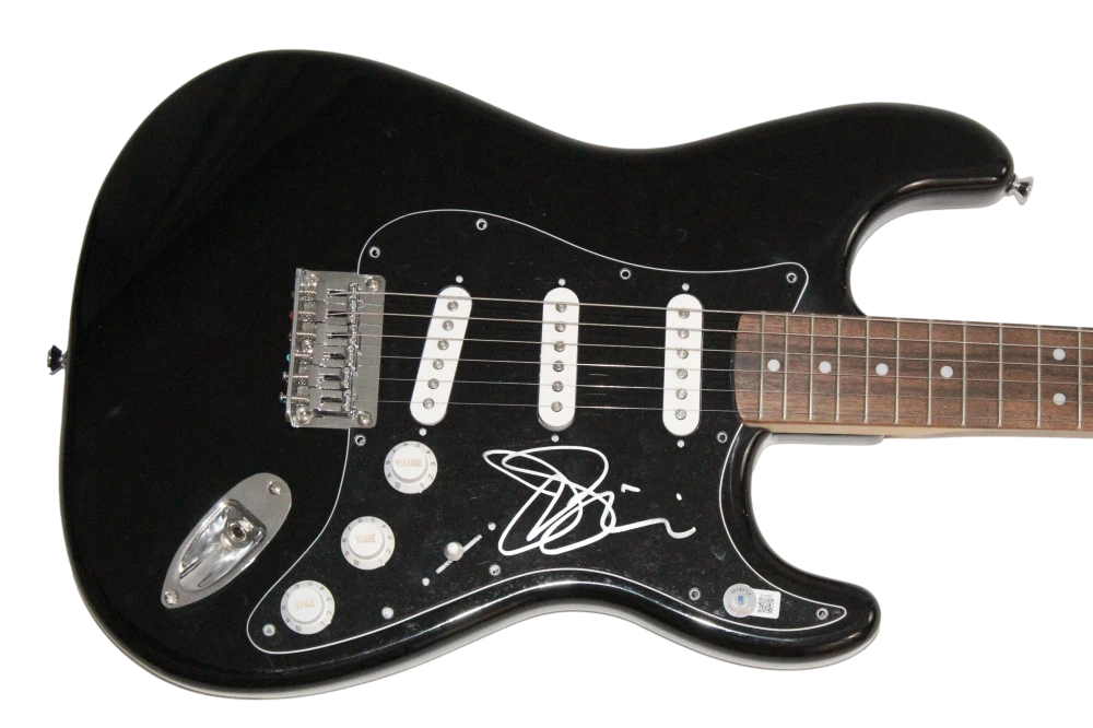 Joe Satriani Signed Autograph Black Fender Electric Guitar w/ Beckett COA
